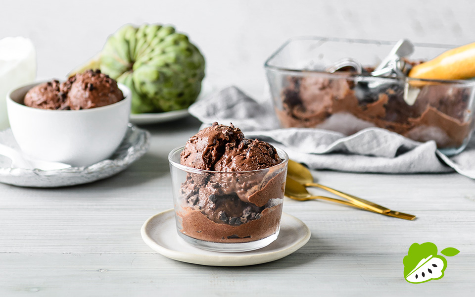 Easy Chocolate Custard Apple Sorbet